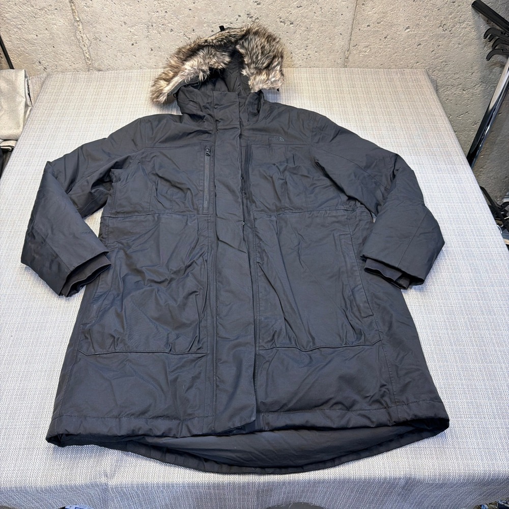 The North Face Downtown Parka Womens XXL Black Down Hooded Coat NF0A3XD8